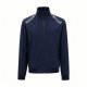 Men's Navy Stand-Collar Jacket with White Letter Strap Print